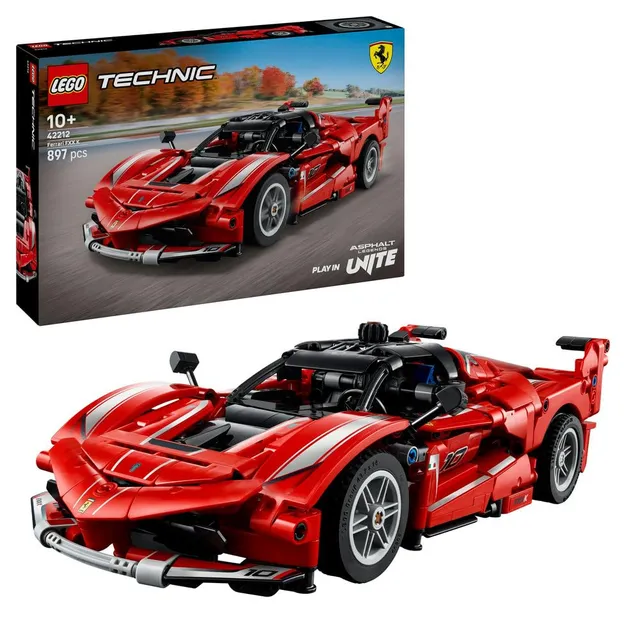 LEGO Technic Ferrari FXX K - Jouet Voiture de Course - Maquette de Construction avec Moteur V12, Différentiel & Pistons Mobiles - Décoration Automobile - Cadeau pour Garçon dès 10 Ans 42212
