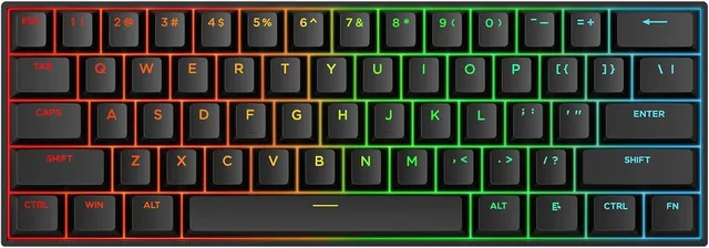 MCHOSE Ace 60 Pro HE Clavier Magnétique, Clavier Filaire 60% | 8000Hz Rapid Trigger, Précision RT 0,01 mm, Actionnement Réglable, Snap Tap, RGB, Touches PBT, SOCD, PC/Mac, Noir-B