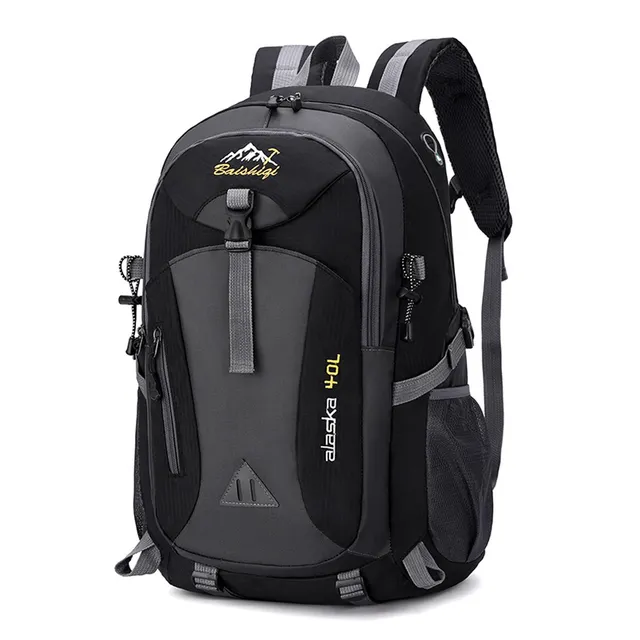 Forhome Sac à Dos de Randonnée Léger 40L, Sac à Dos de Voyage Trekking en Polyester pour Femmes Hommes, pour Sport en Extérieur, Sports de Plein Air, Camping, Escalade, Ski et Cyclisme (noir)