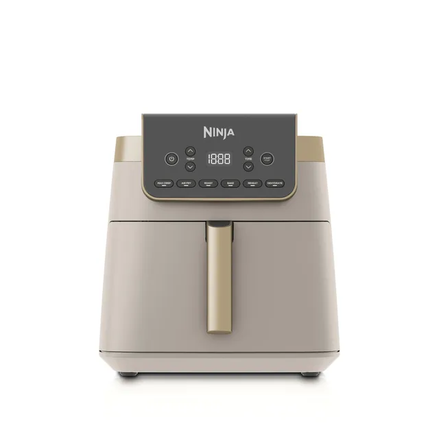 Ninja Air Fryer MAX PRO, 6.2L, sans huile, grand tiroir, rôtir, cuire, frire, familial, numérique, antiadhésif, panier et plaque de cuisson compatibles lave-vaisselle, Stone/Or AF180EUSD