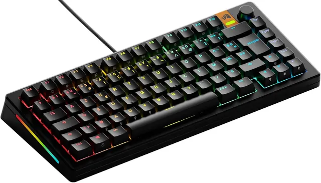 Glorious Gaming GMMK 3 : clavier réactif, effet Hall, taux de polling 8K, switches MX et magnétiques (hot swap), clavier 75 %, joints modulaires, capuchons doubleshot PBT, française AZERTY - Noir