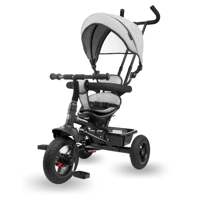 HyperMotion Tricycle Bébé Évolutif 3-en-1 - Tricycle Enfant 1-4 Ans avec Guidon Parental, Siège Pivotant 360°, Charge Max 20 kg - pour Filles et Garçons