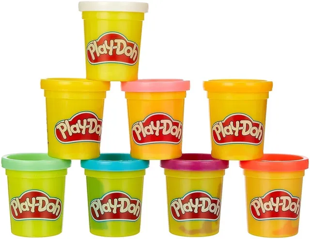 Play-Doh Pack de 8 Pots de Pâte à Modeler, Couleurs Arc-en-Ciel, 8 x 56 g, Activités Créatives pour Filles et Garçons dès 2 Ans, Jouets pour Enfants
