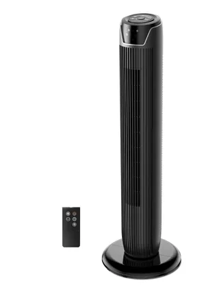 Midea Ventilateurs colonne avec Télécommande, Oscillation Silencieuse, Ventilateur Puissant, Affichage LED, 3 Modes, Minuterie 7 Heures, Design Intemporel et Élégant,FZ10-17JR