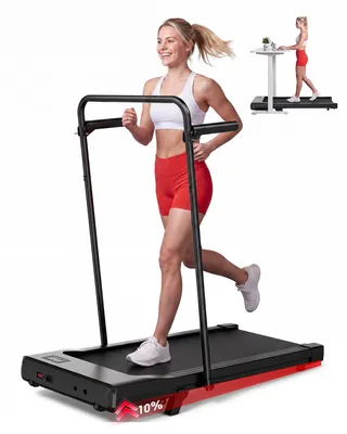 Superun Tapis de Marche Pliable 1-12km/h Tapis de Course 10% Inclinable