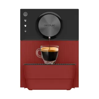 Cecotec Machine à Café Superautomatique Compacte Cremmaet Cube Rouge. 1350W, Professionnelle, Système de Pressage, Pré-Infusion, 19 Bars, Système Thermoblock, 5 Niveaux de Mouture, Contrôle Tactile