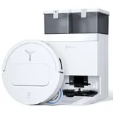 ECOVACS T50 Omni Gen2 Aspirateur Robot avec Station, Puissance 21000Pa, Brosse latérale et serpillière Extensibles, ZeroTangle 2.0, AIVI 3D 2.0, Lavage à l'eau Chaude 75℃, Ultra-Mince 81mm, Blanc