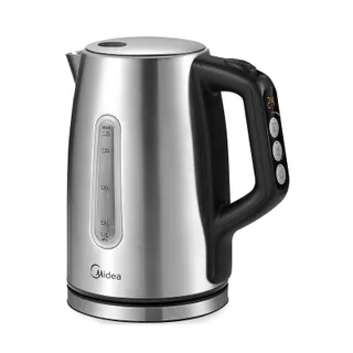 Midea Bouilloire Électrique 1,7L en Acier Inoxydable, Température Réglable (40, 60, 70, 80, 90, 100°C), 2200W, Indicateur de Niveau et Maintien au Chaud pendant 60 Min