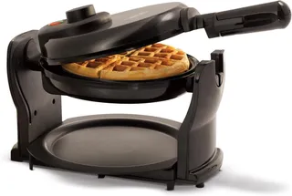 bella Gaufrier belge rotatif classique avec plaques antiadhésives, bac de récupération amovible, contrôle de brunissement réglable et poignées froides au toucher