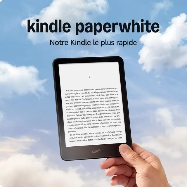 Amazon Kindle Paperwhite (modèle 2024) - Écran antireflets de 7" et autonomie de plusieurs semaines - 16 Go - Avec publicités - Noir