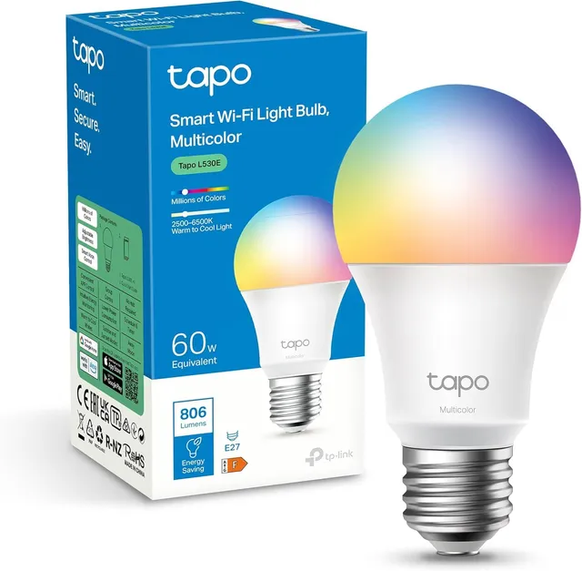 Tapo Ampoule Connectée Alexa E27, Multicolore LED Dimmable L530E, 1 pièce