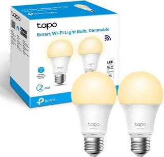 Tapo Ampoule Connectée Alexa E27, Blanc Chaud LED Dimmable L510E, 2 pièces