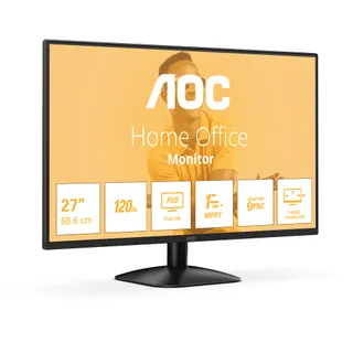 AOC Moniteur 27B31H 27 Pouce 120Hz IPS Dalle, 4ms GtG, (1920x1080 HDMI 1x 1.4) Noir