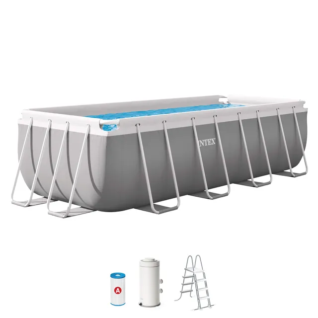 Intex kit Piscine Prism Frame rectangulaire Tubulaire (l) 4,00 x (l) 2,00 x (h) 1,22m