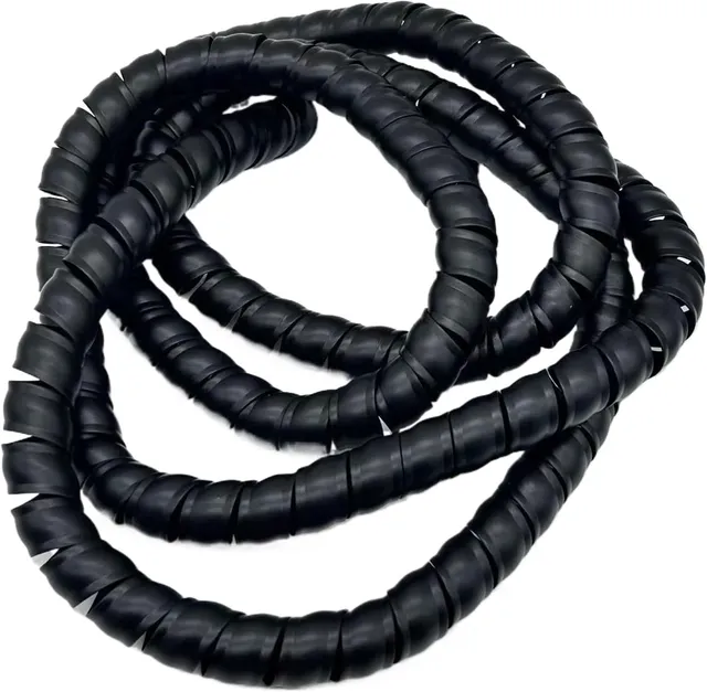 Protecteur de câble spiralé Flexible de 1 mètre, de 8 à 22 mm, for câbles et tuyaux Gaine de Protection(Noir,ID 10mm)