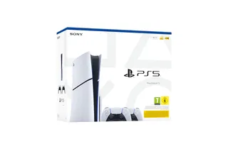 Playstation Sony PS5, Pack Console 5 avec lecteur Blu-ray 4K, SSD Ultra-Rapide, Audio 3D, Ray Tracing, 2 Manettes DualSense avec Retour Haptique et Gâchettes Adaptatives, Couleur : Blanche