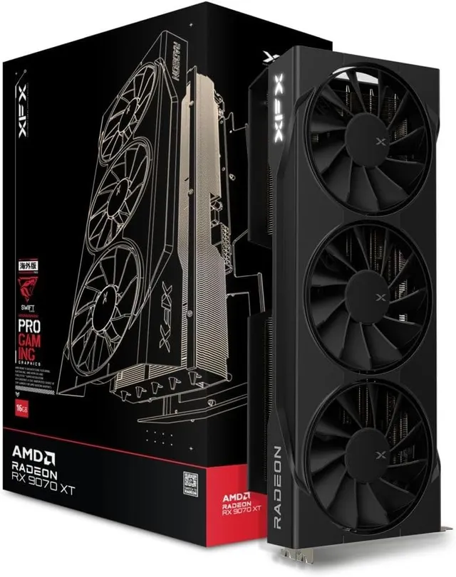 XFX RX 9070XT Swift Gaming 16GB GDDR6 Black