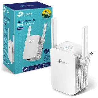 TP-Link Répéteur WiFi Puissant 1200 Mbps, Couvre jusqu'à 120 m², RE305