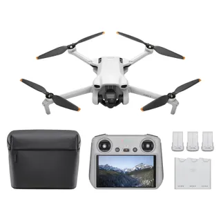 DJI Bundle Fly More Mini 3 (DJI RC) – Mini Drone Caméra Léger avec Nacelle à 3 Axes et Vidéo 4K HDR, Trois Batteries pour un Vol de 114 Min, Prise de Vue Verticale, Transmission Vidéo jusqu’à 10 km
