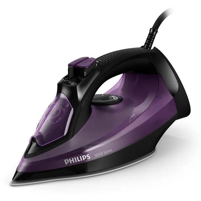 Philips fer à repasser 5000, fer à vapeur 2400W, réservoir 320 ml, Noir