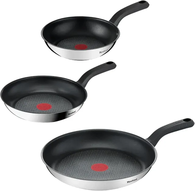 Tefal - Comfort Max Poêle Lot de 3 poêles 20 24 et - 28 cm - Inox