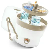 Olympia Stérilisateur de Bibérons à Vapeur Électrique Blanc, Beige
