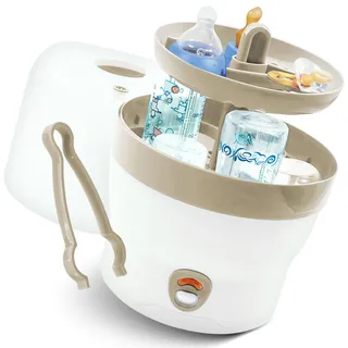Olympia Stérilisateur de Bibérons à Vapeur Électrique Blanc, Beige