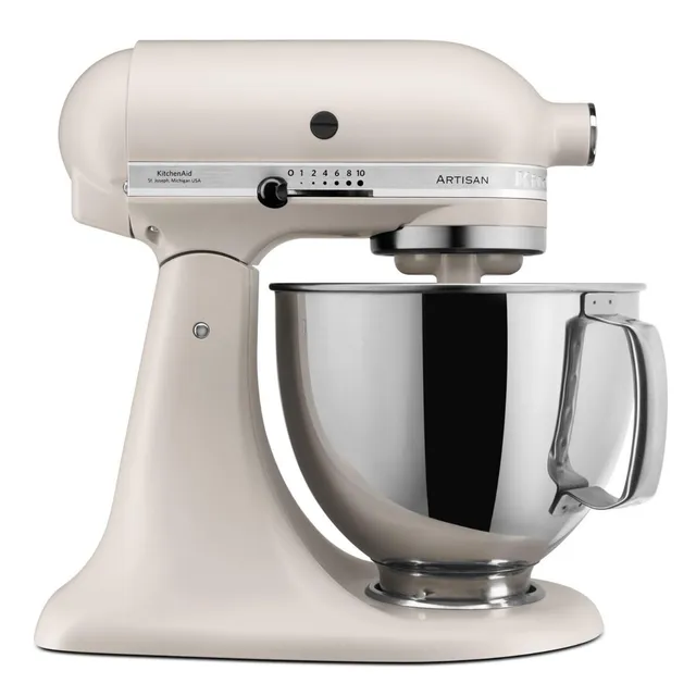 KitchenAid Robot Pâtissier - Artisan - Robot cuisine multifonctions à tête inclinable - Batteur avec 3 accessoires et Bol inox de 4,8 L - Milkshake