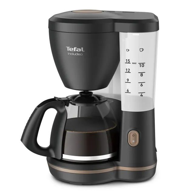 Rowenta Tefal - Cafetière filtre Includeo Ergonomique - 1,25 L - Noire