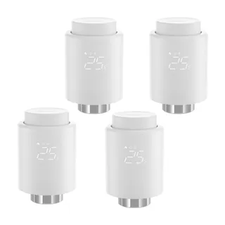 SONOFF ZigBee 3.0 Vanne Thermostatique Radiateur, Thermostatique Connectée et Intelligente,Contrôle Vocal, Détection de Fenêtre, Compatible avec Alexa/Home Assistant, Requiert Le Hub Zigbee (4 Pack)