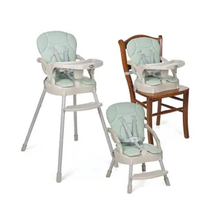 MS BabyWorld - Chaise haute BELLY pour bébé | Convertible en rehausseur et en chaise | 3 en 1 | Chaise haute pliable avec siège rembourré et repose-pieds (Belly Vert)