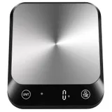 Vitafit 10kg Balance de cuisine numérique, Professionnelle de Pesage Depuis 2001, 6 Unités et Fonction Tare Acier Inoxydable Smart Digital Balance de Alimentaire Multifonctionnel,Noir