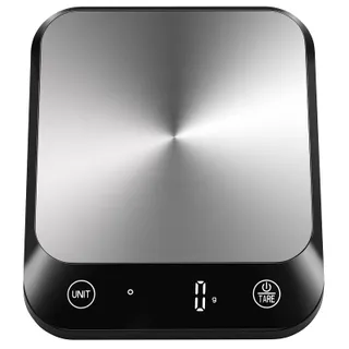 Vitafit 10kg Balance de cuisine numérique, Professionnelle de Pesage Depuis 2001, 6 Unités et Fonction Tare Acier Inoxydable Smart Digital Balance de Alimentaire Multifonctionnel,Noir