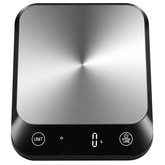 Vitafit 10kg Balance de cuisine numérique, Professionnelle de Pesage Depuis 2001, 6 Unités et Fonction Tare Acier Inoxydable Smart Digital Balance de Alimentaire Multifonctionnel,Noir