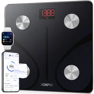 RENPHO Balance Pese Personne, Balance Connectée Bluetooth, 13 Données