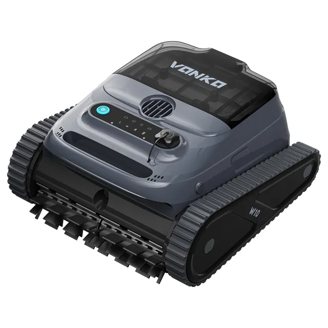 VONKO W10 Robot Piscine sans Fil, Aspirateur Piscine avec Navigation IA, Nettoyage Fond/Parois/Ligne d’Eau, 180 Min d’Autonomie, pour Piscines Jusqu’à 200 m², Bleu Roi