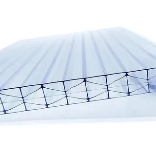 AtHaus® Plaques alvéolaires en polycarbonate - Découpe sur mesure - 1500 x 600 mm - Épaisseur 10 mm - Transparentes, résistantes aux UV et aux intempéries - Plaque double paroi pour serre