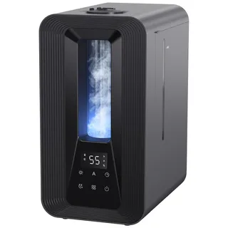 AROEVE Humidificateur d'Air Chambre Top-Fill, 5L Ultrasonique Brume Froide avec Diffuseur Aromes, Hygrostat Intelligent, Veilleuse, 50H/25dB Silencieux pour Bureau Bébé Plantes