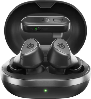 SteelSeries Arctis GameBud pour Xbox - Écouteurs gaming sans fil - 2,4GHz + BT 5.3 - ANC/Transparence - Résistance à l’eau IP55 - Batterie de 40 H - Recharge sans fil - Xbox, PS5, PC, Switch 2 -Noir