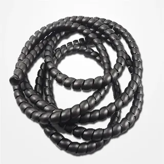 Bandes d'emballage en Spirale de 2 mètres, 8 mm à 16 mm, Gaine de Protection Flexible et Ignifuge en PVC, Tube de Gestion de câbles Anti-Désordre(Noir,ID 10mm)