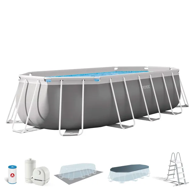 Intex kit Piscine Prism Frame Ovale Tubulaire (l) 5,03 x (l) 2,74 x (h) 1,22m