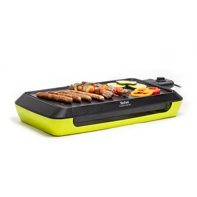 Tefal Colormania Plancha électrique, 2000 W, Revêtement antiadhésif, Jusqu'à 8 personnes, Compatible lave-vaisselle CB660301