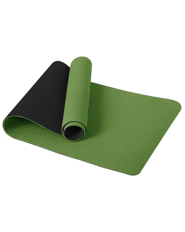 Good Nite Tapis de Yoga de Gymnastique de Exercice Fitness Tapis Fitness Antidérapant de Sport de Pilates avec Sangle de Transport 183 x 61 x 0,6 cm (Vert/Noir)