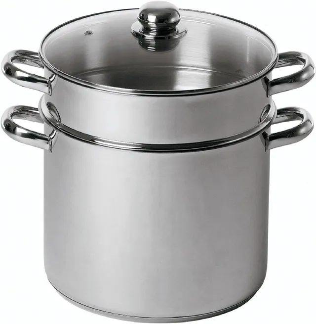 Baumalu - Combiné Couscoussier/Marmite - Inox - Ø 24 cm - 9 L - Induction