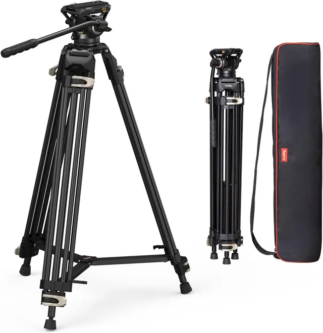 SMALLRIG AD-01 Trépied Vidéo 73" Tête Fluide Niveau 8kg Max - 3751B