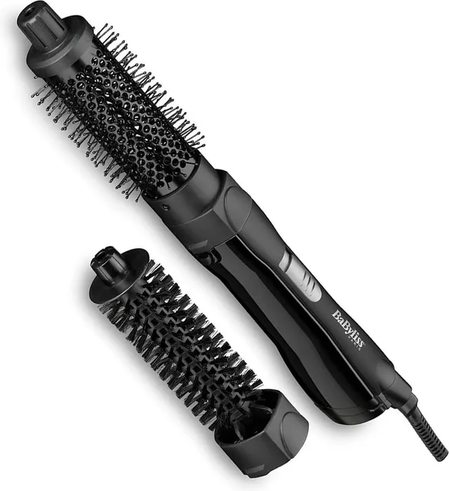 BaByliss Brosse soufflante Shape & Smooth - Coiffe grâce à un flux d'air puissant, Embouts de 30 mm et 20 mm, Fonction air froid, Séchage et coiffage rapides, noir, AS82E
