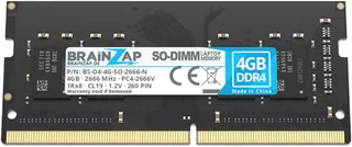 BRAINZAP 4GB DDR4 2666MHz PC4-2666V So-DIMM CL19 1Rx8 1.2V Unbuffered Non-ECC Mémoire RAM pour Ordinateur Portable Module de mémoire