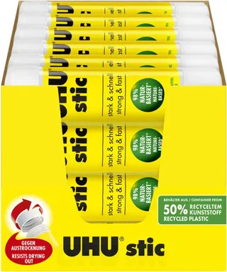 UHU Stick de colle 8,2g Blanc Lot de 24