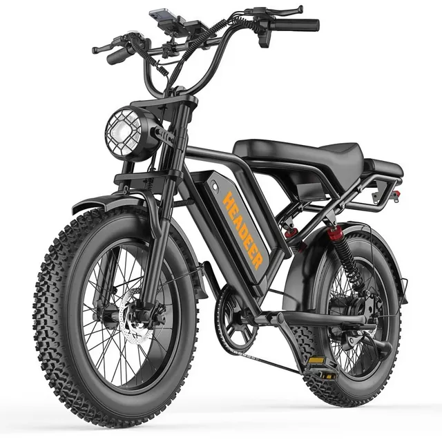 SnokcoBK20 Vélo électrique pour adultes, 48 V 20 Ah, batterie amovible, autonomie 60–100 km, vélo électrique 20 pouces, double suspension, 7 vitesses, doubles freins à disque