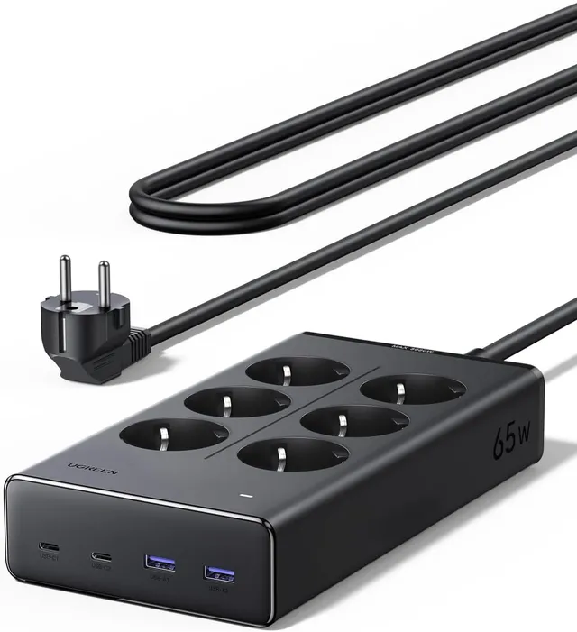 UGREEN 10 EN 1 Multiprise PD 65W USB C 6 Prises avec Interrupteur 3680W 16A